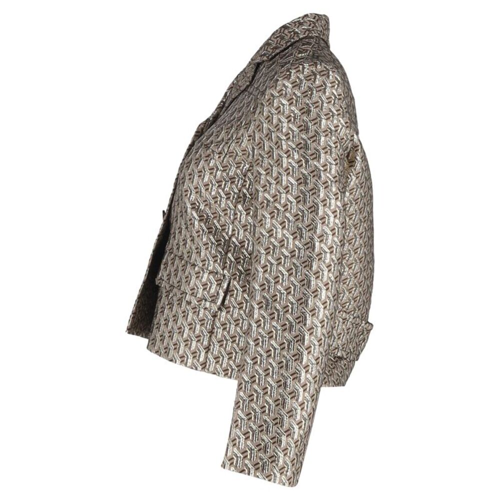 Prada Single-Breasted Patterned Blazer In Metalli… - image 2